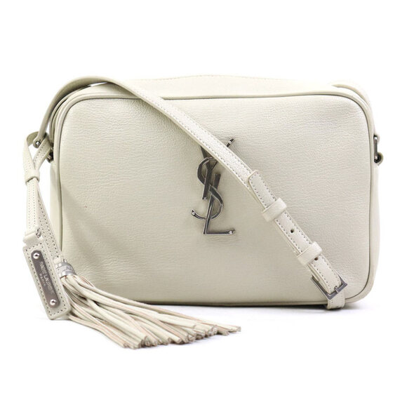 SAINT LAURENT Ivory Leather Shoulder Bag - Picture 1 of 5